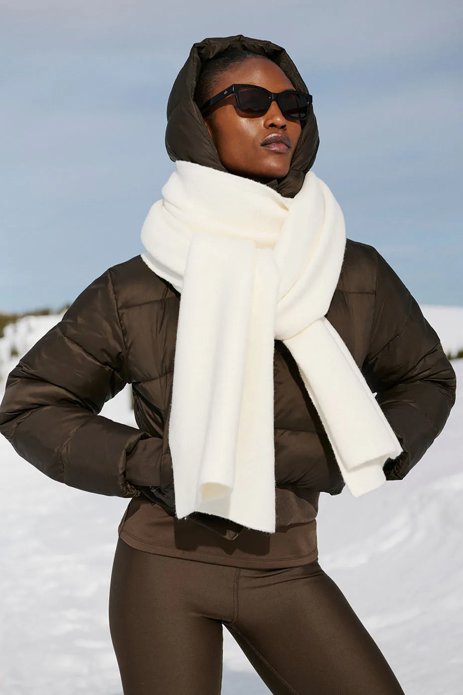 Merino Wool Oversized Scarf - Ivory sold by Alo Yoga