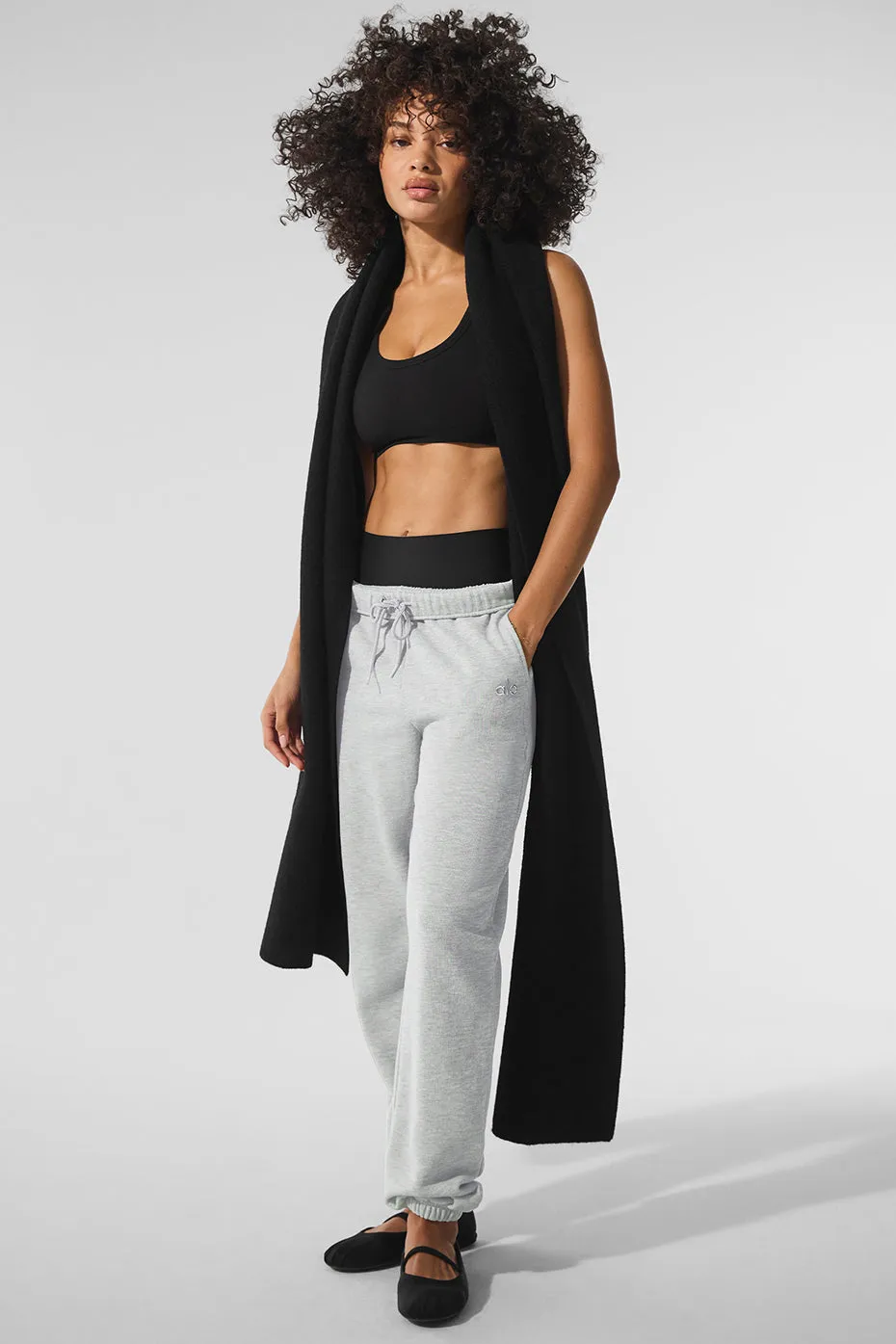 Merino Wool Oversized Scarf - Black sold by Alo Yoga product image thumbnail 3