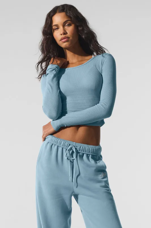 Gather Long Sleeve - Celestial Blue sold by Alo Yoga