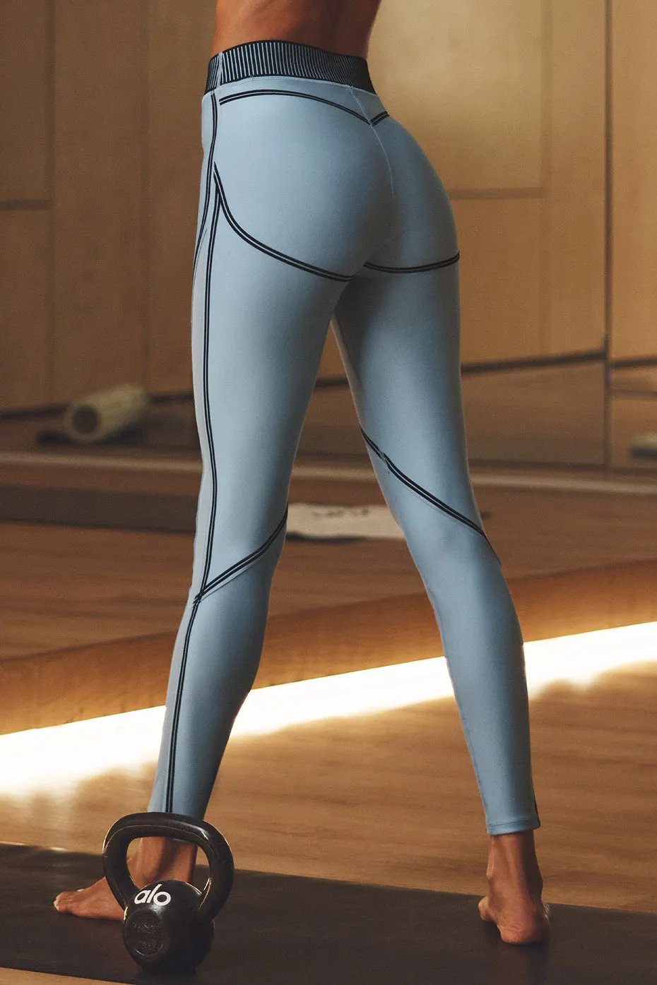 Airlift Mesh Line Up High-Waist Legging - Celestial Blue sold by Alo Yoga product image thumbnail 2