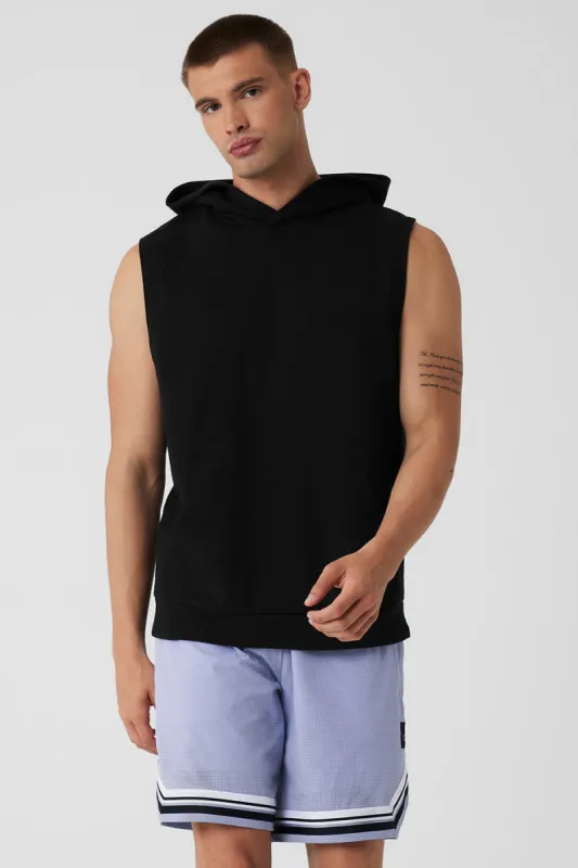 Chill Sleeveless Hoodie - Black sold by Alo Yoga