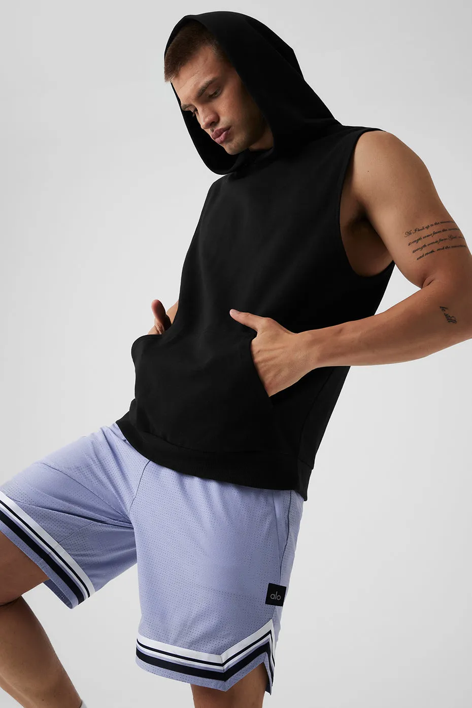 Chill Sleeveless Hoodie - Black sold by Alo Yoga product image thumbnail 4
