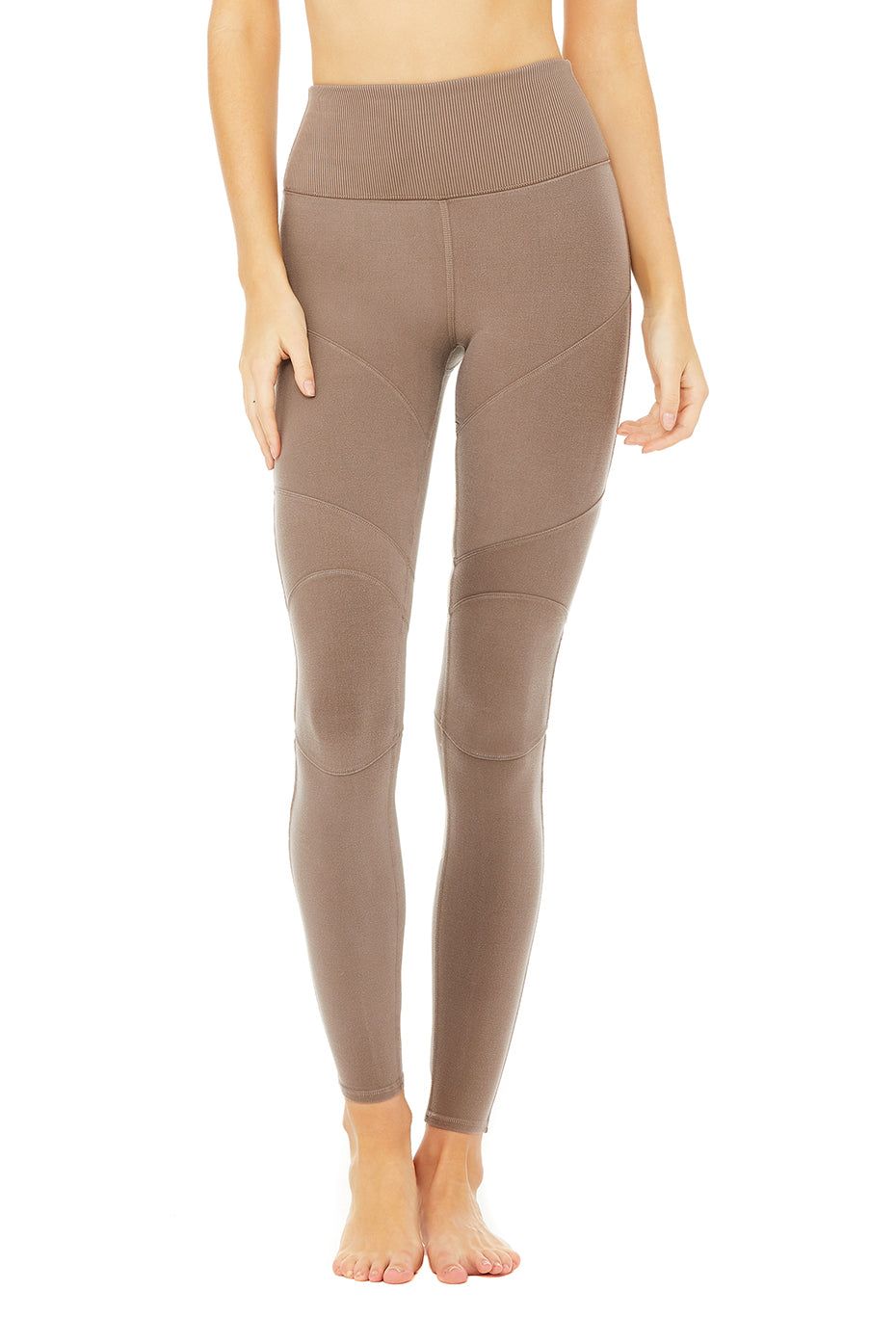High-Waist Alo Sueded Revel Legging - Walnut Wash sold by Alo Yoga