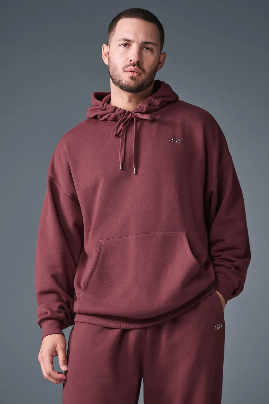 Accolade Hoodie - Burgundy Truffle sold by Alo Yoga
