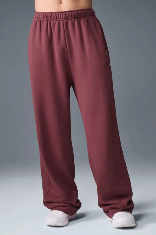 Accolade Straight Leg Sweatpant - Burgundy Truffle sold by Alo Yoga