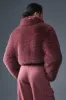 Opulent Faux Fur Cropped Jacket - Burgundy Truffle sold by Alo Yoga