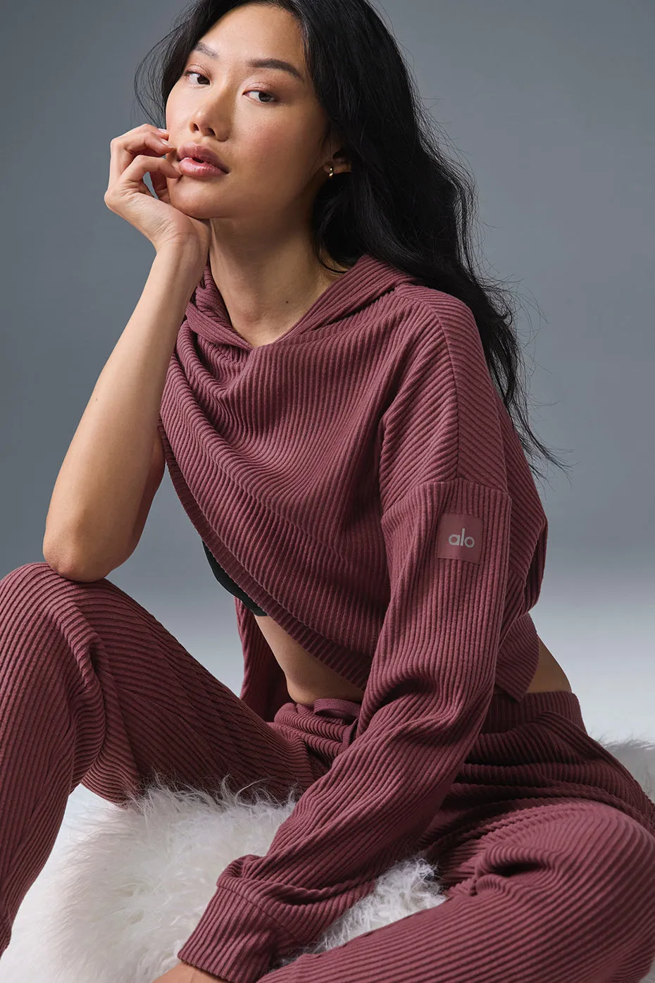 Muse Hoodie - Burgundy Truffle sold by Alo Yoga