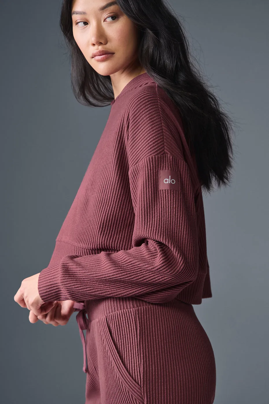 Muse Hoodie - Burgundy Truffle sold by Alo Yoga product image thumbnail 5