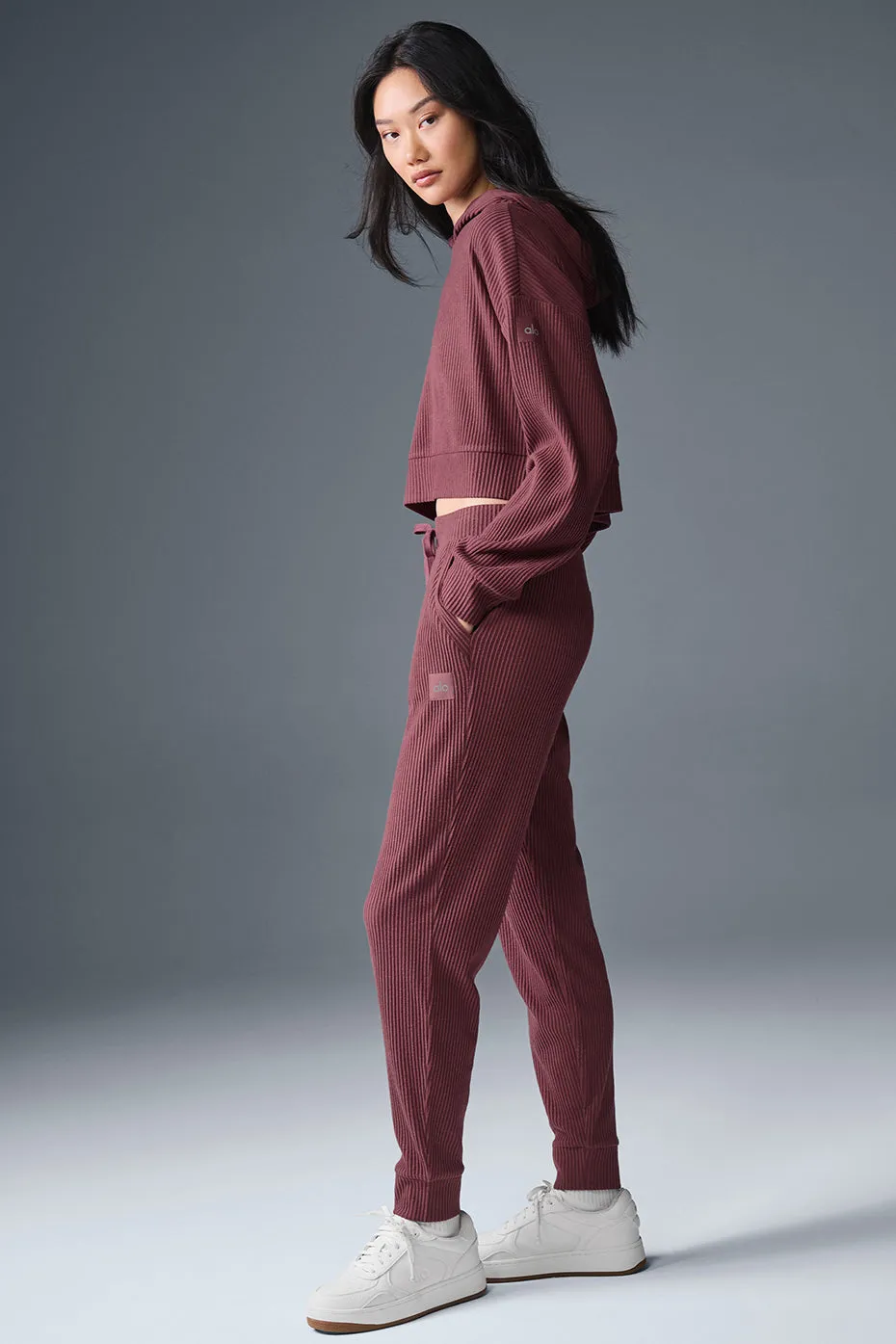 Muse Sweatpant - Burgundy Truffle sold by Alo Yoga product image thumbnail 4