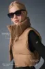 Cropped Gold Rush Puffer Vest - Toasted Almond sold by Alo Yoga