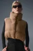 Cropped Gold Rush Puffer Vest - Toasted Almond sold by Alo Yoga