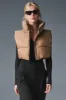 Cropped Gold Rush Puffer Vest - Toasted Almond sold by Alo Yoga