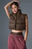 Cropped Gold Rush Puffer Vest - Espresso sold by Alo Yoga
