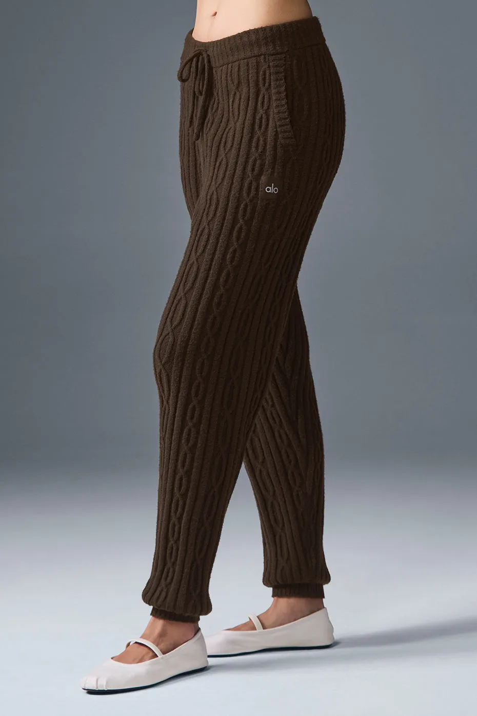 Cable Knit Winter Bliss Pant - Espresso sold by Alo Yoga product image thumbnail 4
