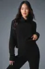 Cashmere Plush Waffle Turtleneck Pullover - Black sold by Alo Yoga