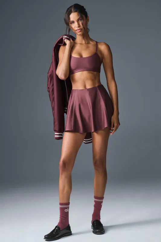 Airlift Down The Line Tennis Skirt - Burgundy Truffle sold by Alo Yoga
