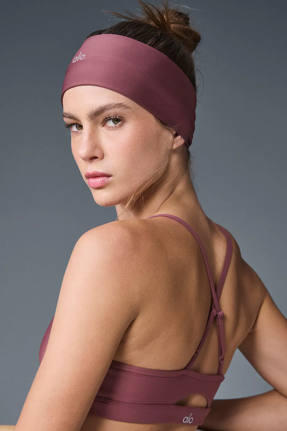 Airlift Headband - Burgundy Truffle sold by Alo Yoga