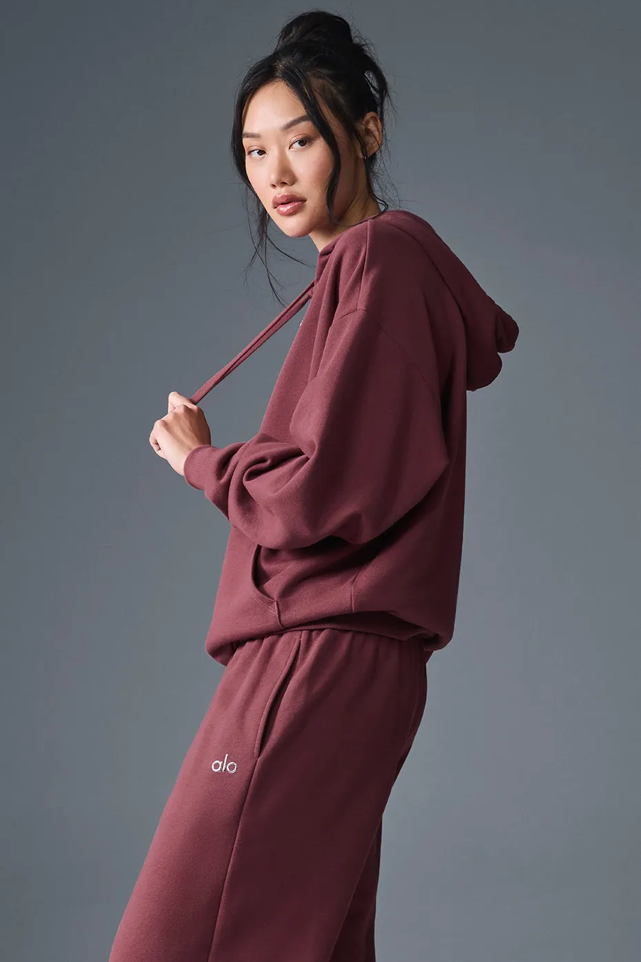Accolade Hoodie - Burgundy Truffle sold by Alo Yoga product image thumbnail 4