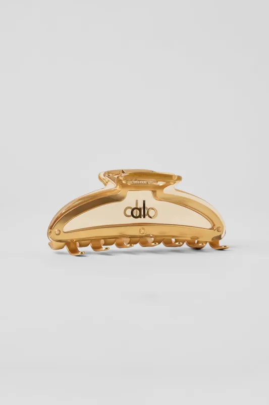 Acrylic Illusion Claw Clip - Clear/Gold sold by Alo Yoga