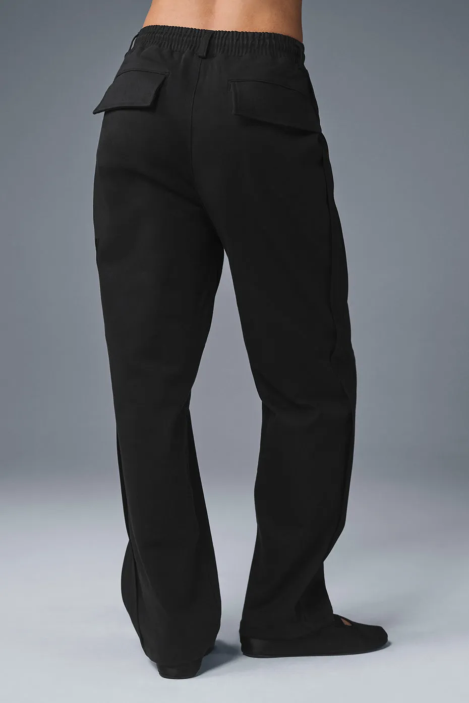 Edition Sueded Straight Leg Pant - Black sold by Alo Yoga product image thumbnail 2