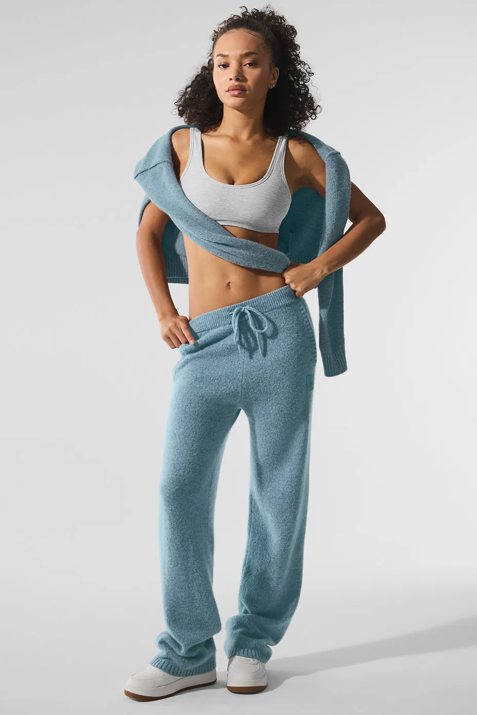 New Class Cashmere Sweatpant - Celestial Blue Granite Heather sold by Alo Yoga