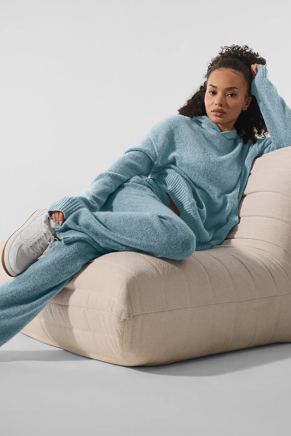 New Class Cashmere Hoodie - Celestial Blue Granite Heather sold by Alo Yoga product image thumbnail 4