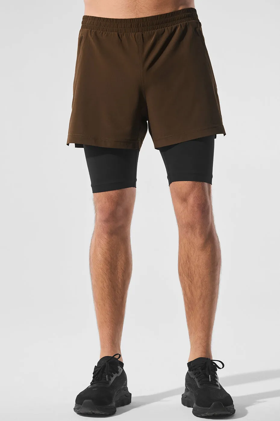 5" Revival 2-in-1 Short - Espresso/Black sold by Alo Yoga