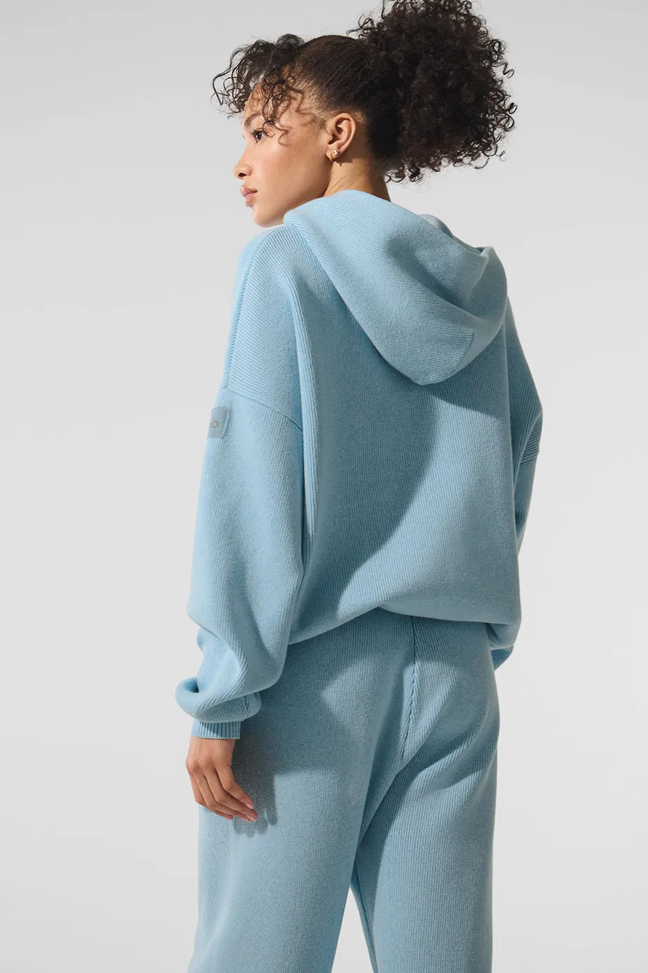 Scholar Hooded Sweater - Celestial Blue Heather sold by Alo Yoga product image thumbnail 3