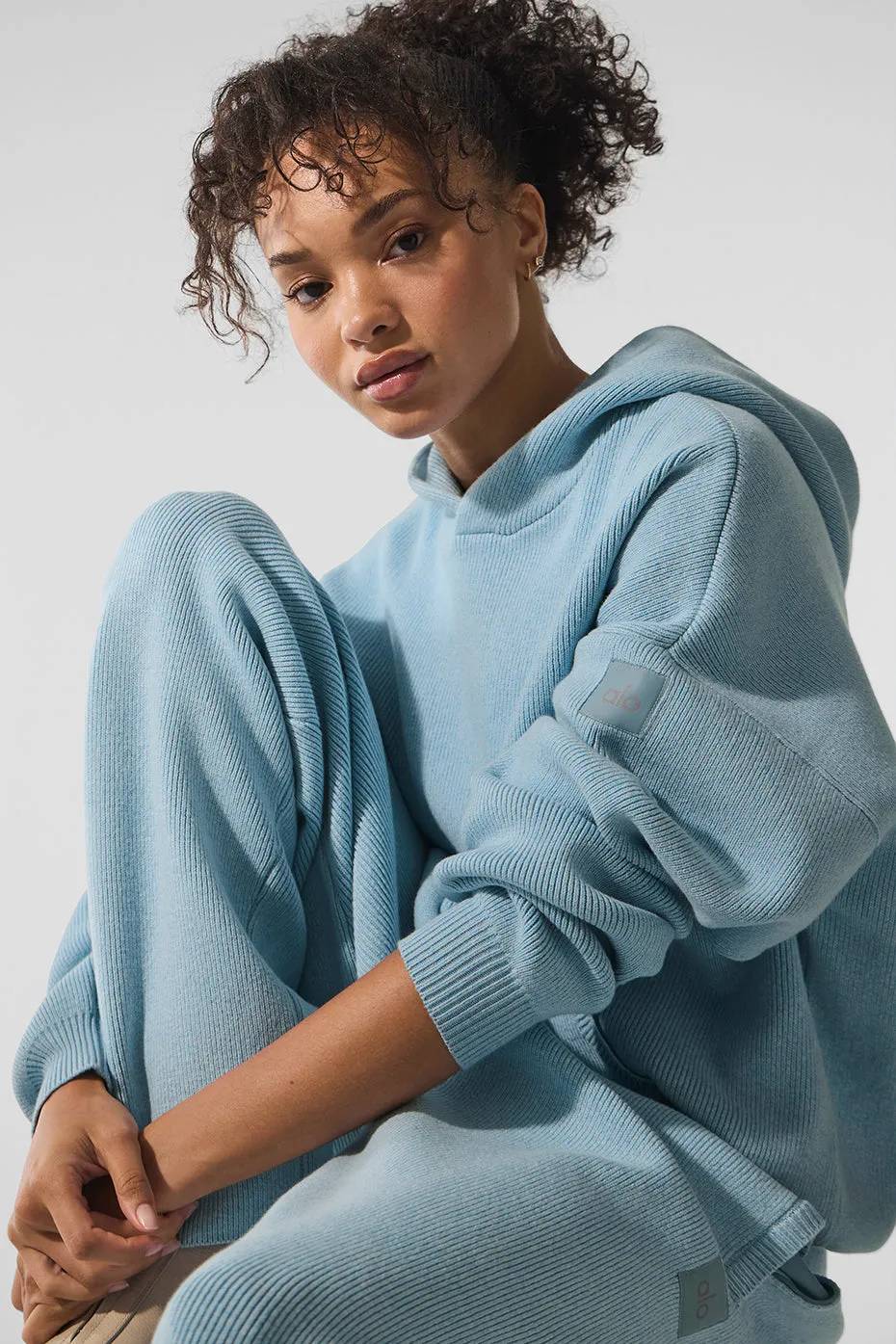 Scholar Hooded Sweater - Celestial Blue Heather sold by Alo Yoga product image thumbnail 2