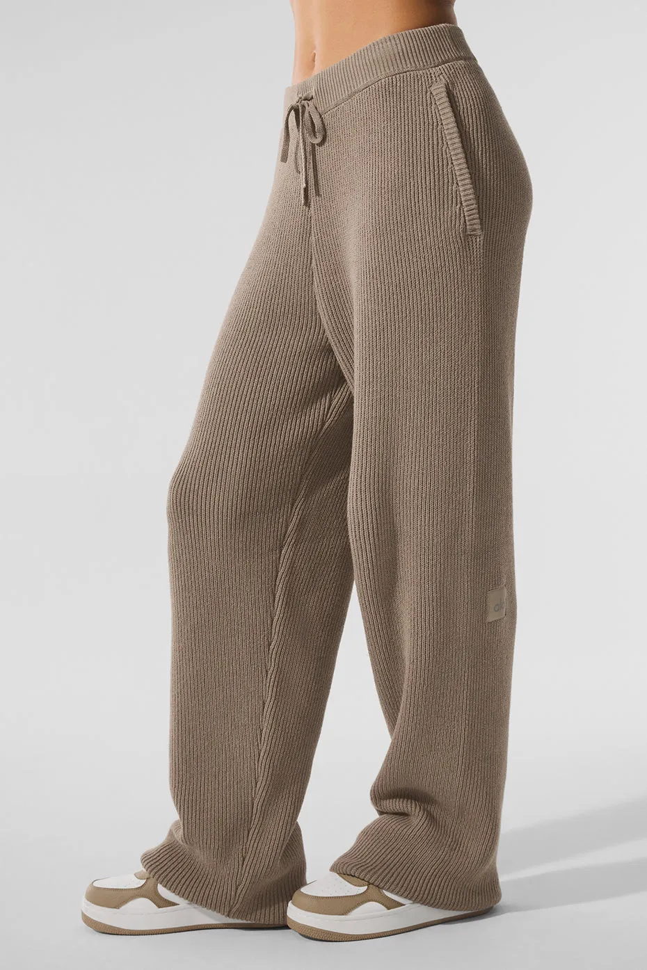 Domain Rib Knit Sweatpant - Gravel sold by Alo Yoga product image thumbnail 4
