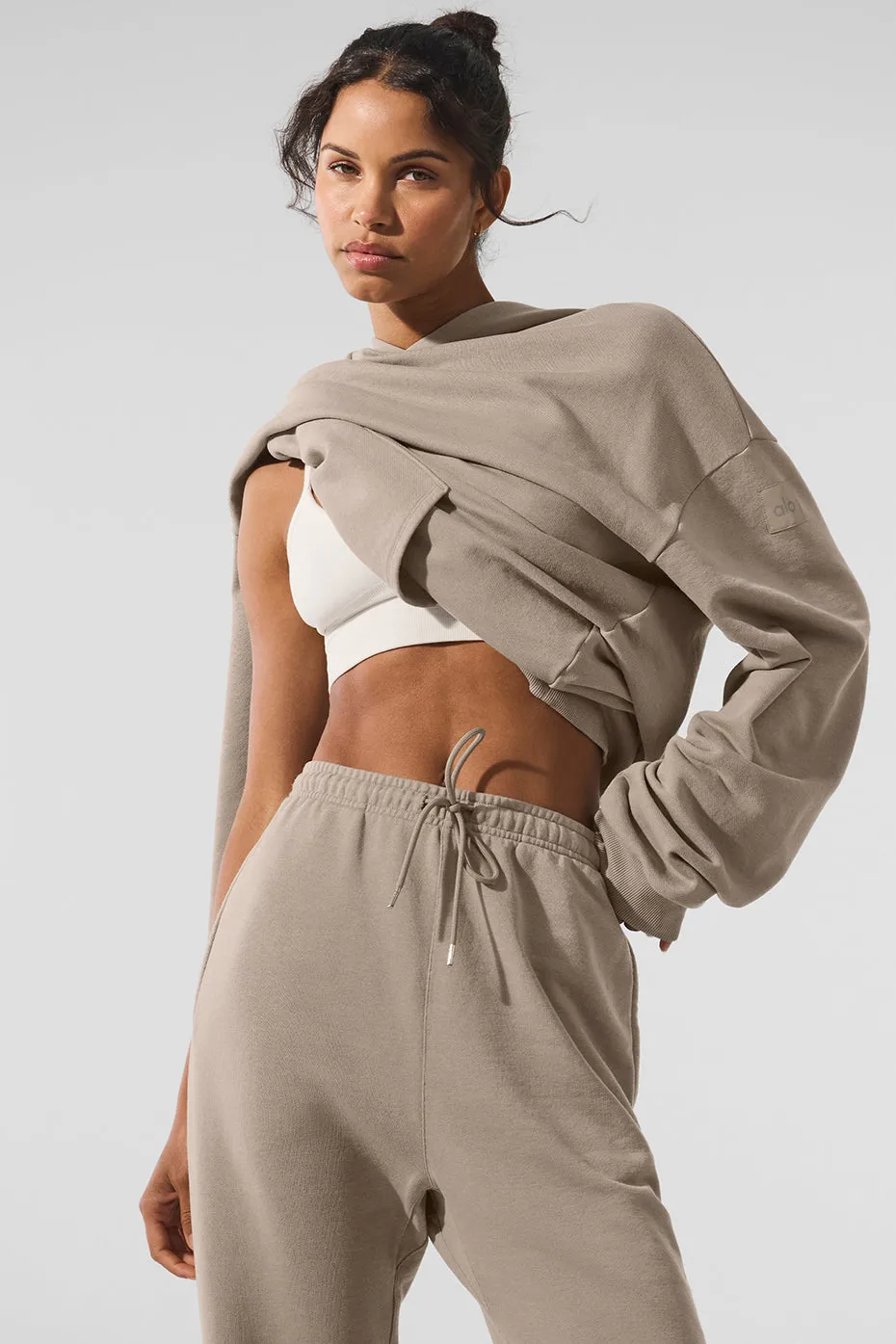 Chill Vintage Wash Hoodie - Gravel Wash sold by Alo Yoga product image thumbnail 3