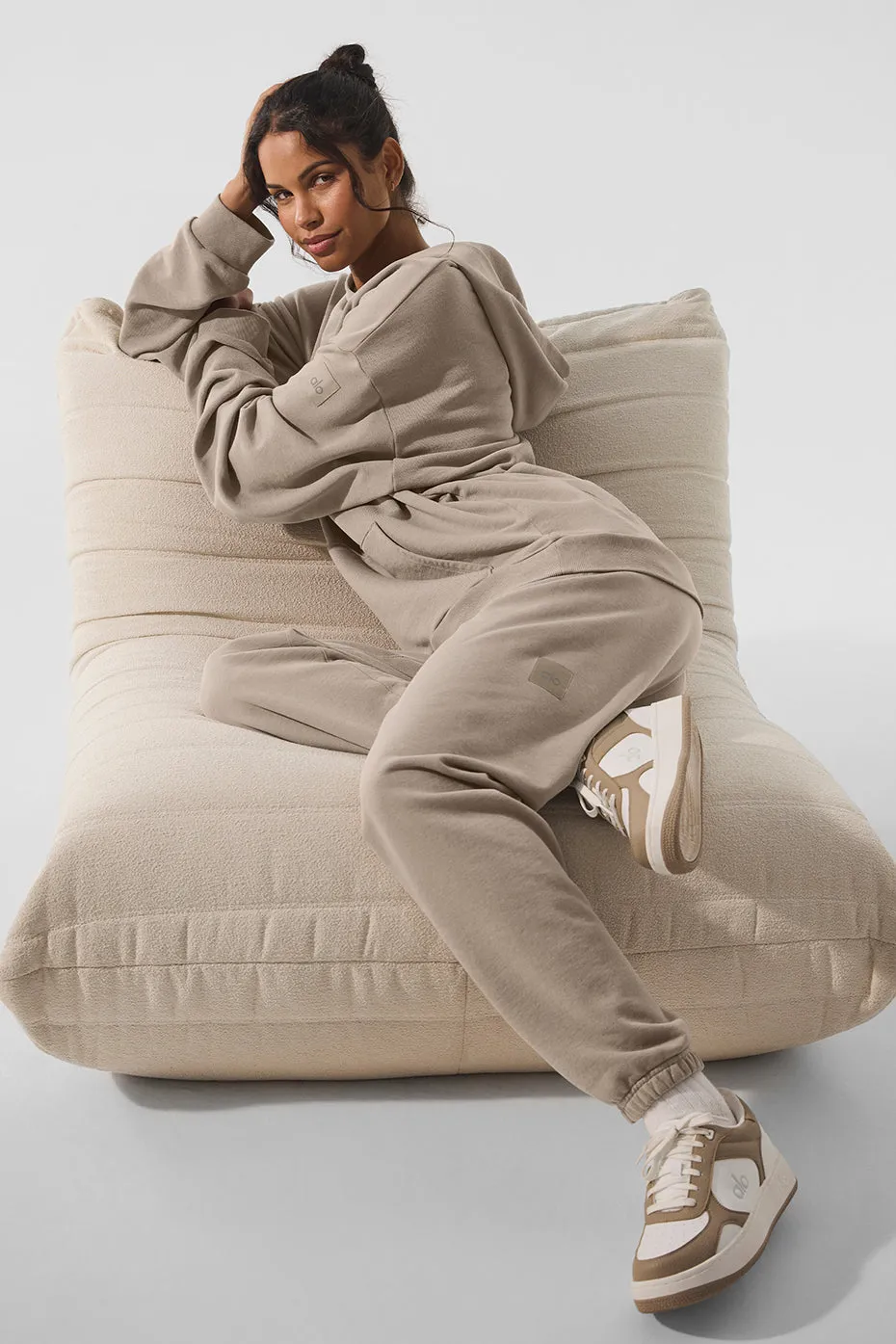 Chill Vintage Wash Hoodie - Gravel Wash sold by Alo Yoga product image thumbnail 4