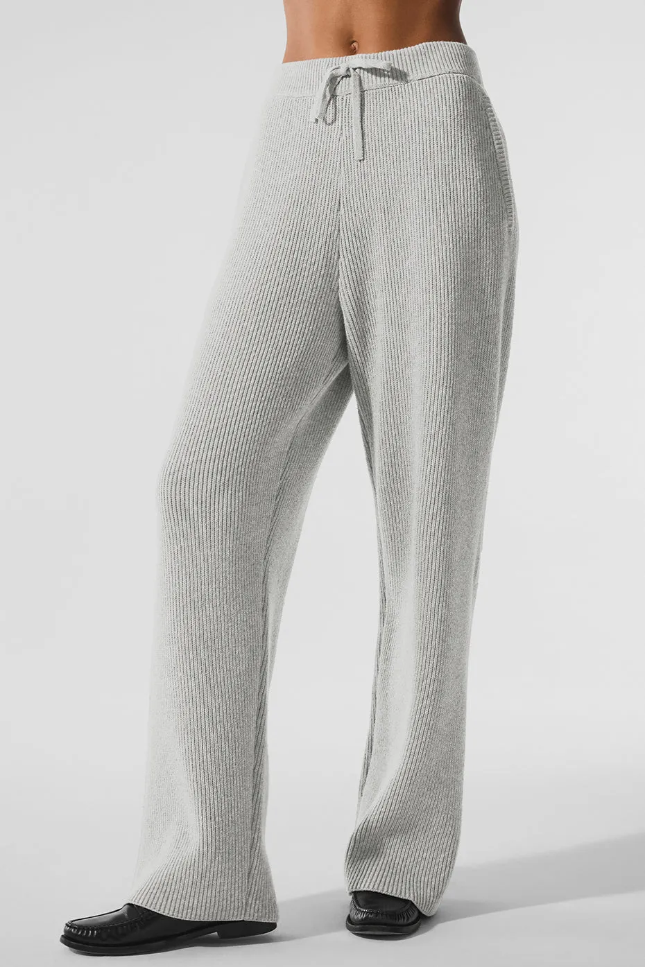 Domain Rib Knit Sweatpant - Athletic Heather Grey sold by Alo Yoga product image thumbnail 3
