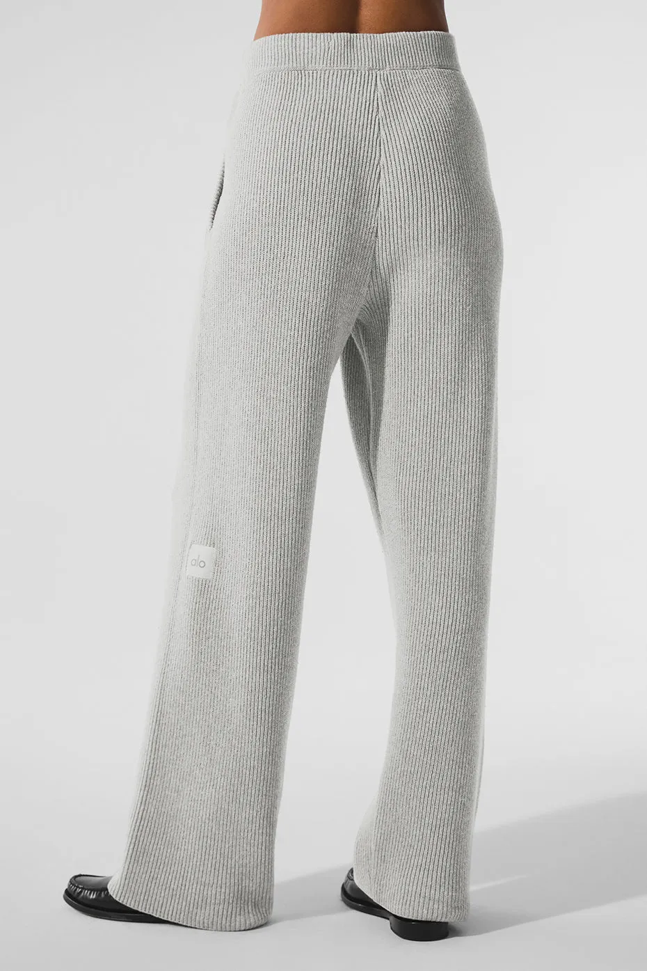 Domain Rib Knit Sweatpant - Athletic Heather Grey sold by Alo Yoga product image thumbnail 4