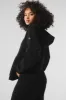 Domain Rib Knit Full Zip Sweater - Black sold by Alo Yoga