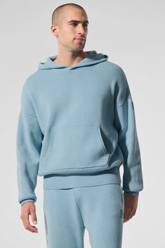 Scholar Hooded Sweater - Celestial Blue Heather made by Alo Yoga