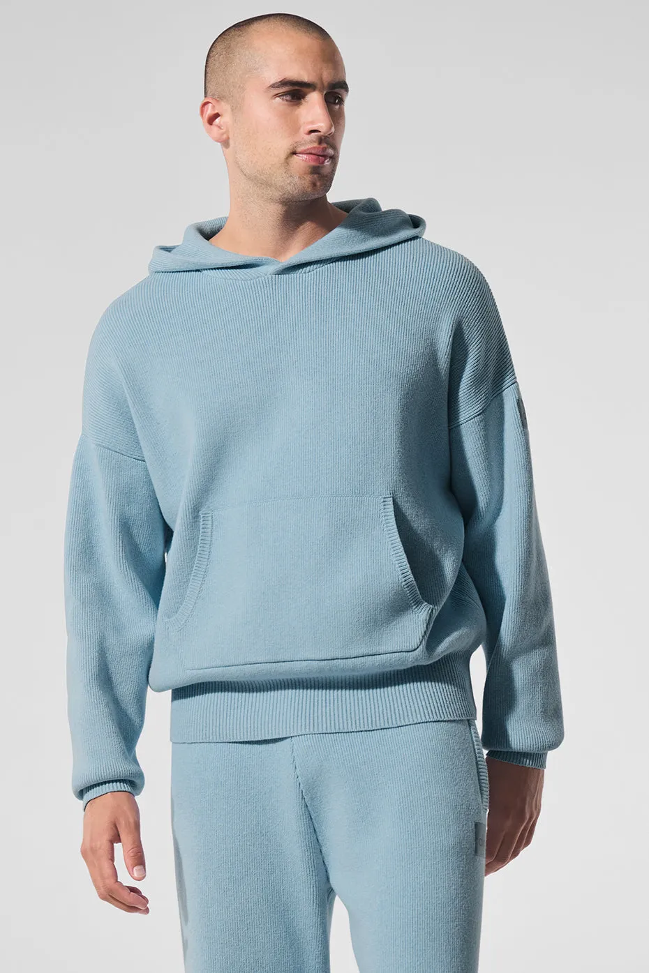 Scholar Hooded Sweater - Celestial Blue Heather sold by Alo Yoga