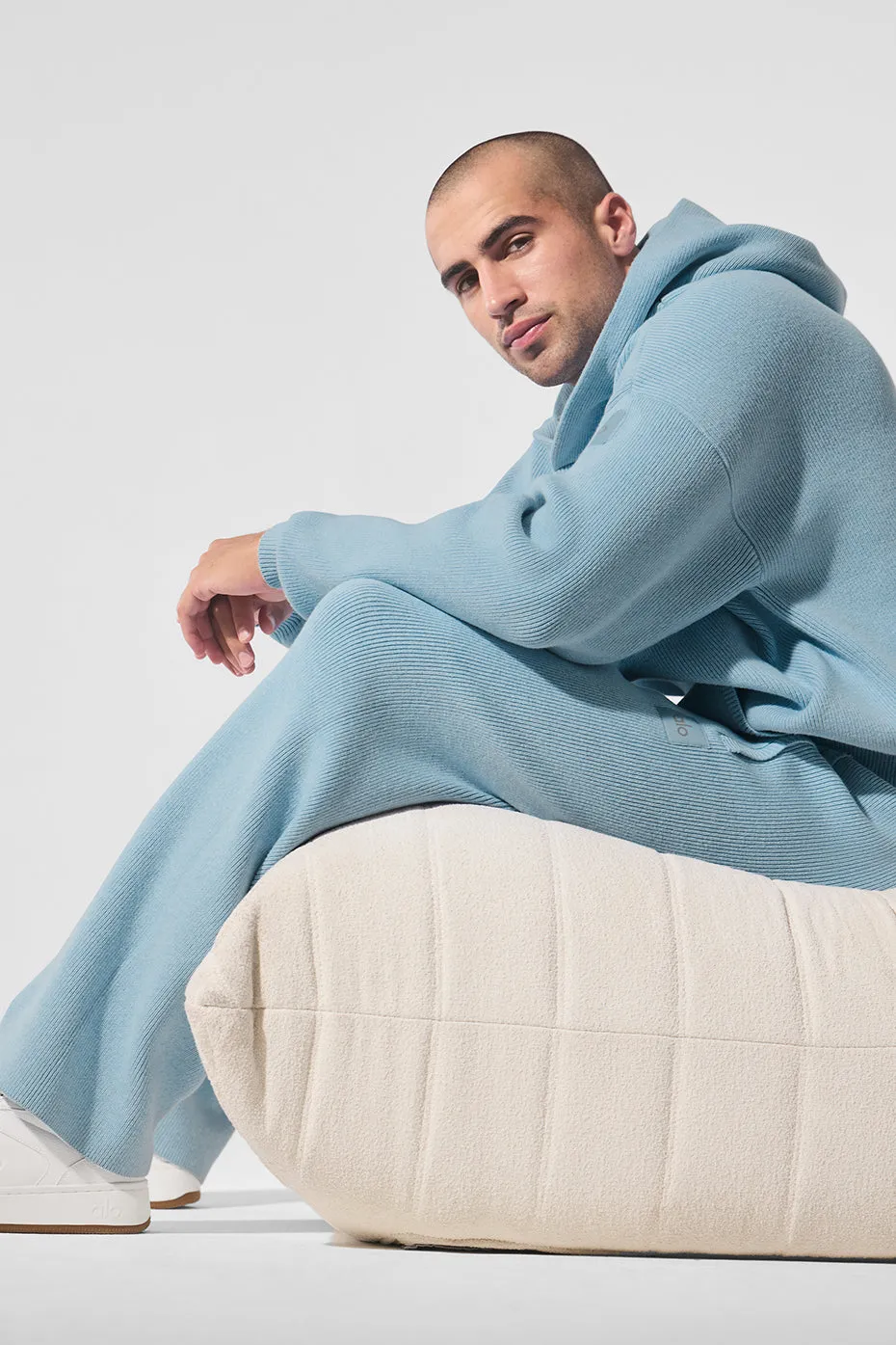Scholar Hooded Sweater - Celestial Blue Heather sold by Alo Yoga product image thumbnail 3