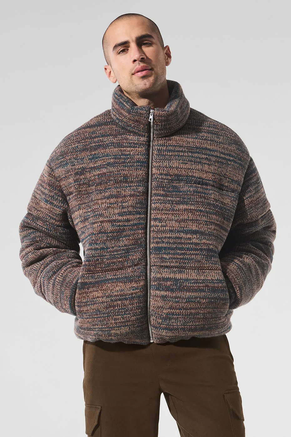 Stage Sweater Puffer - Brown Multi sold by Alo Yoga