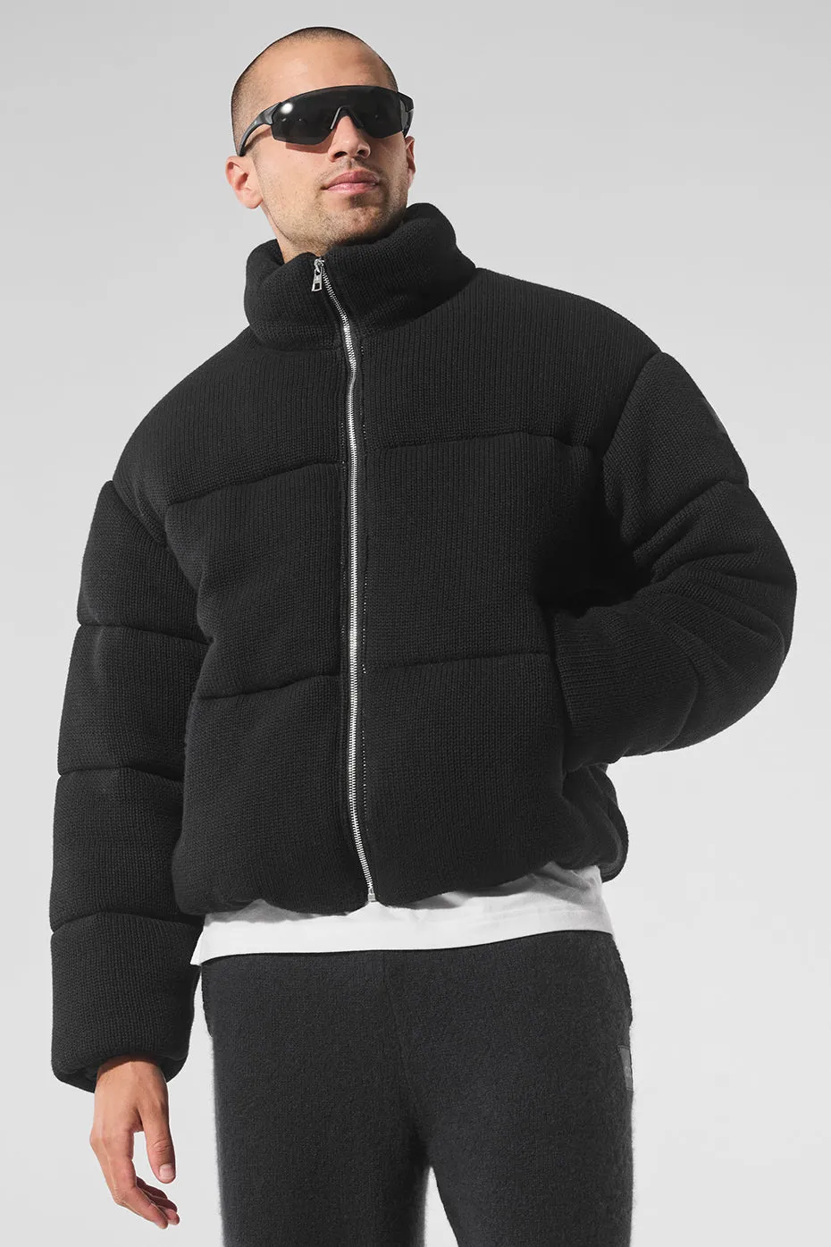 Stage Sweater Puffer - Black sold by Alo Yoga