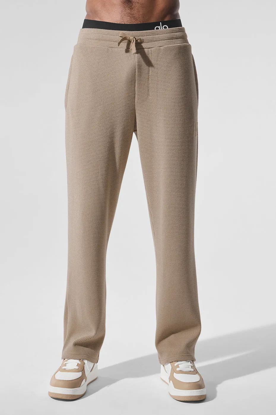 Elevate Waffle Straight Leg Pant - Gravel sold by Alo Yoga