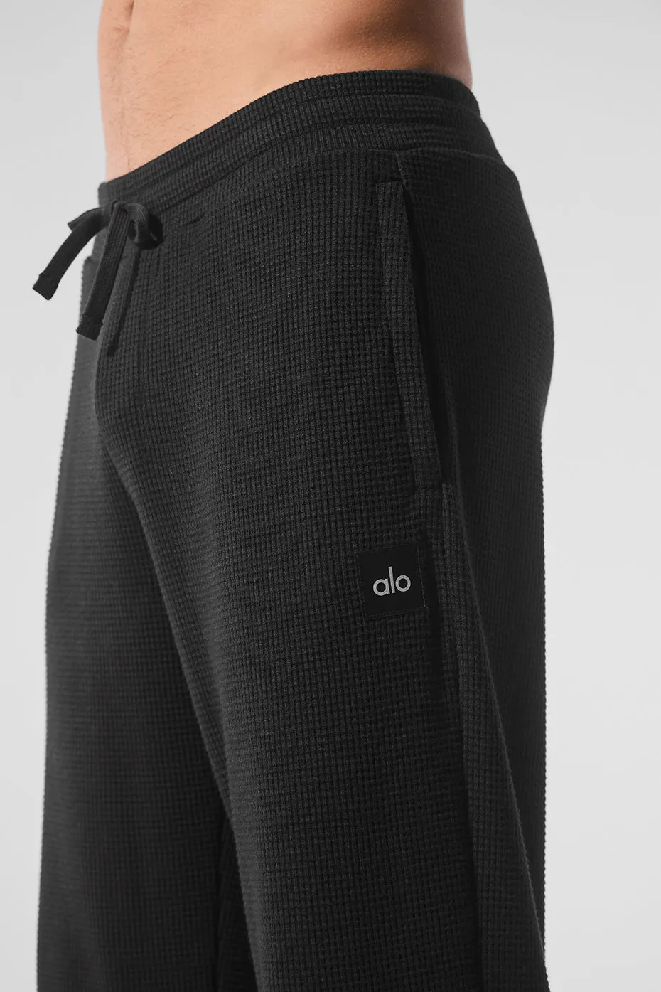 Elevate Waffle Straight Leg Pant - Black sold by Alo Yoga product image thumbnail 3