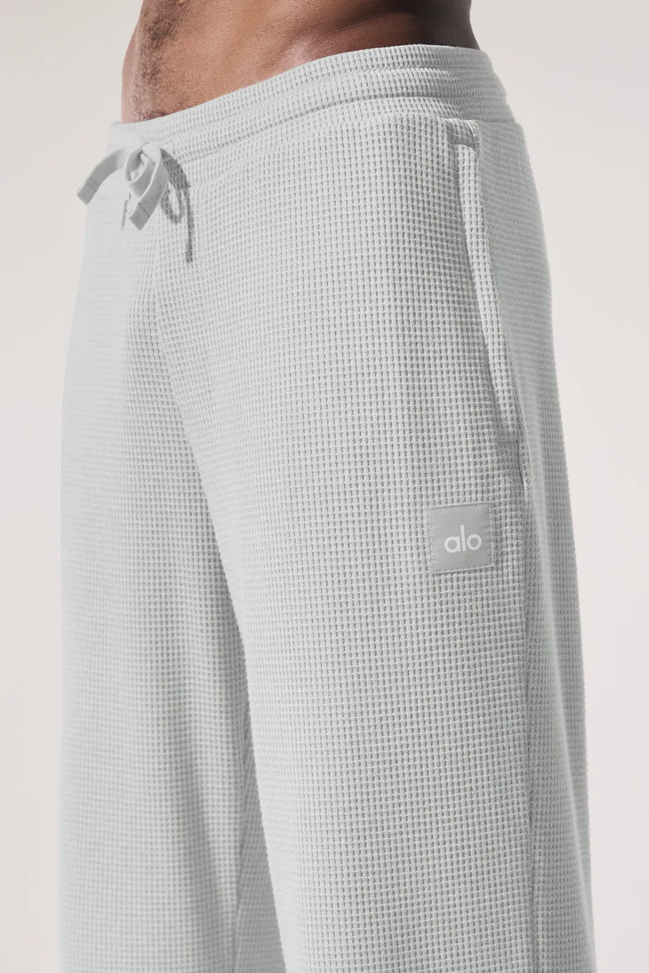 Elevate Waffle Straight Leg Pant - Athletic Heather Grey sold by Alo Yoga product image thumbnail 2