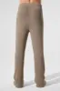 Domain Rib Knit Sweatpant - Gravel sold by Alo Yoga