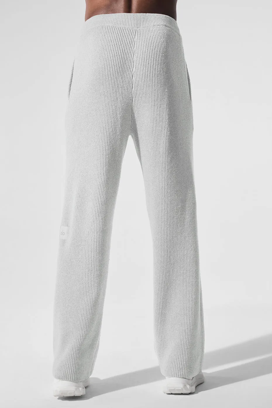 Domain Rib Knit Sweatpant - Athletic Heather Grey sold by Alo Yoga product image thumbnail 3