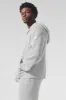 Domain Rib Knit Full Zip Sweater - Athletic Heather Grey sold by Alo Yoga