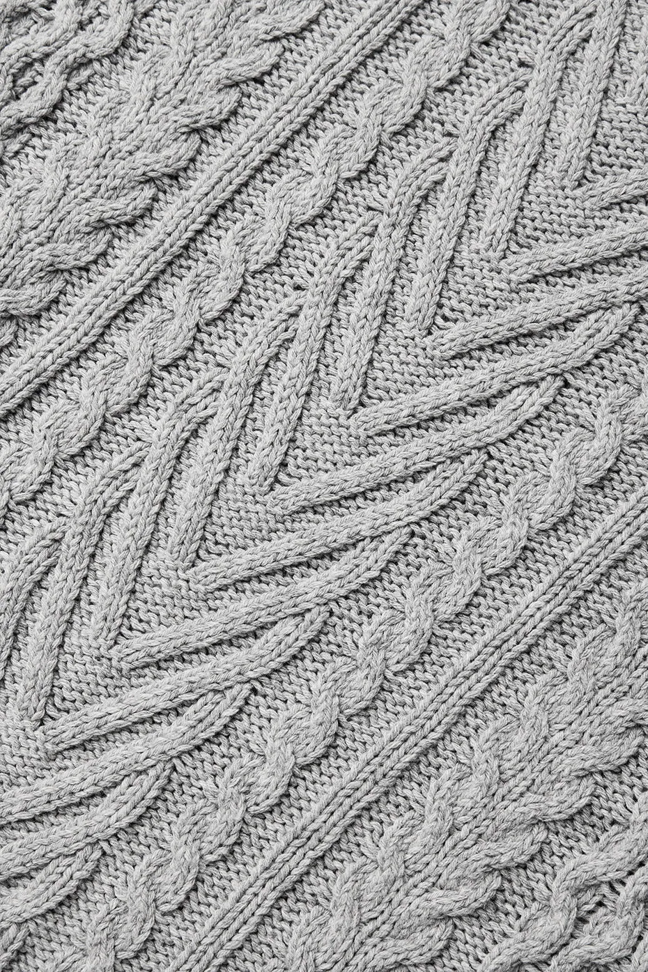 Cable Knit Crew Neck Sweater - Athletic Heather Grey sold by Alo Yoga product image thumbnail 5