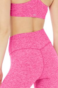 Alosoft Gratitude Bra - Neon Pink Heather sold by Alo Yoga
