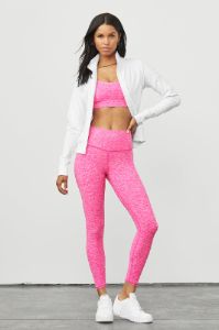 Alosoft Gratitude Bra - Neon Pink Heather sold by Alo Yoga