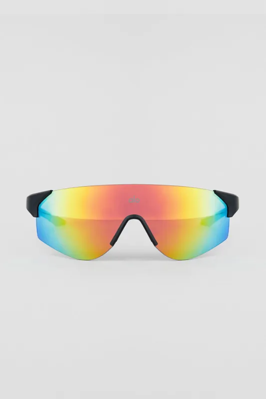 Speed Sunglasses - Orange Mirror/Black sold by Alo Yoga